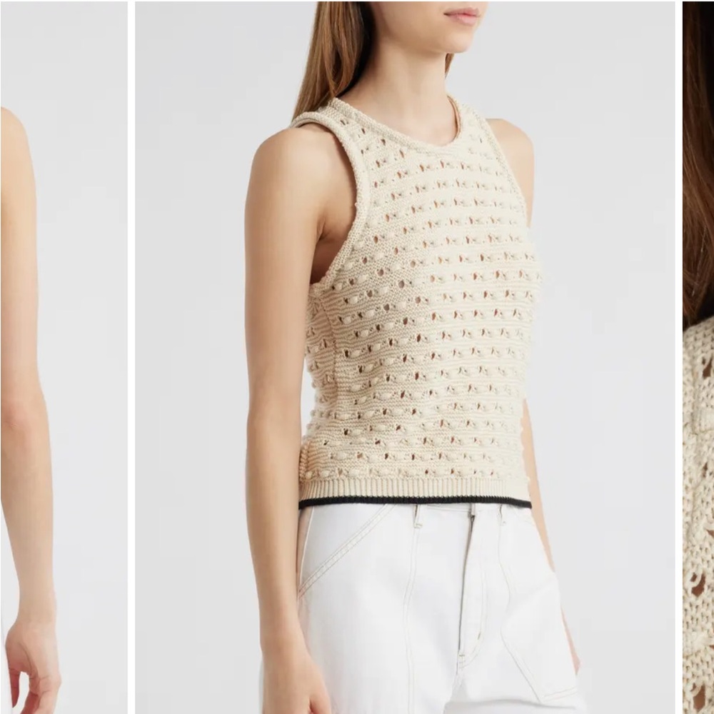 Frame | the bauble open knit cotton sweater - Picture 3 of 8